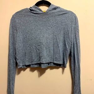 cropped hooded long sleeve